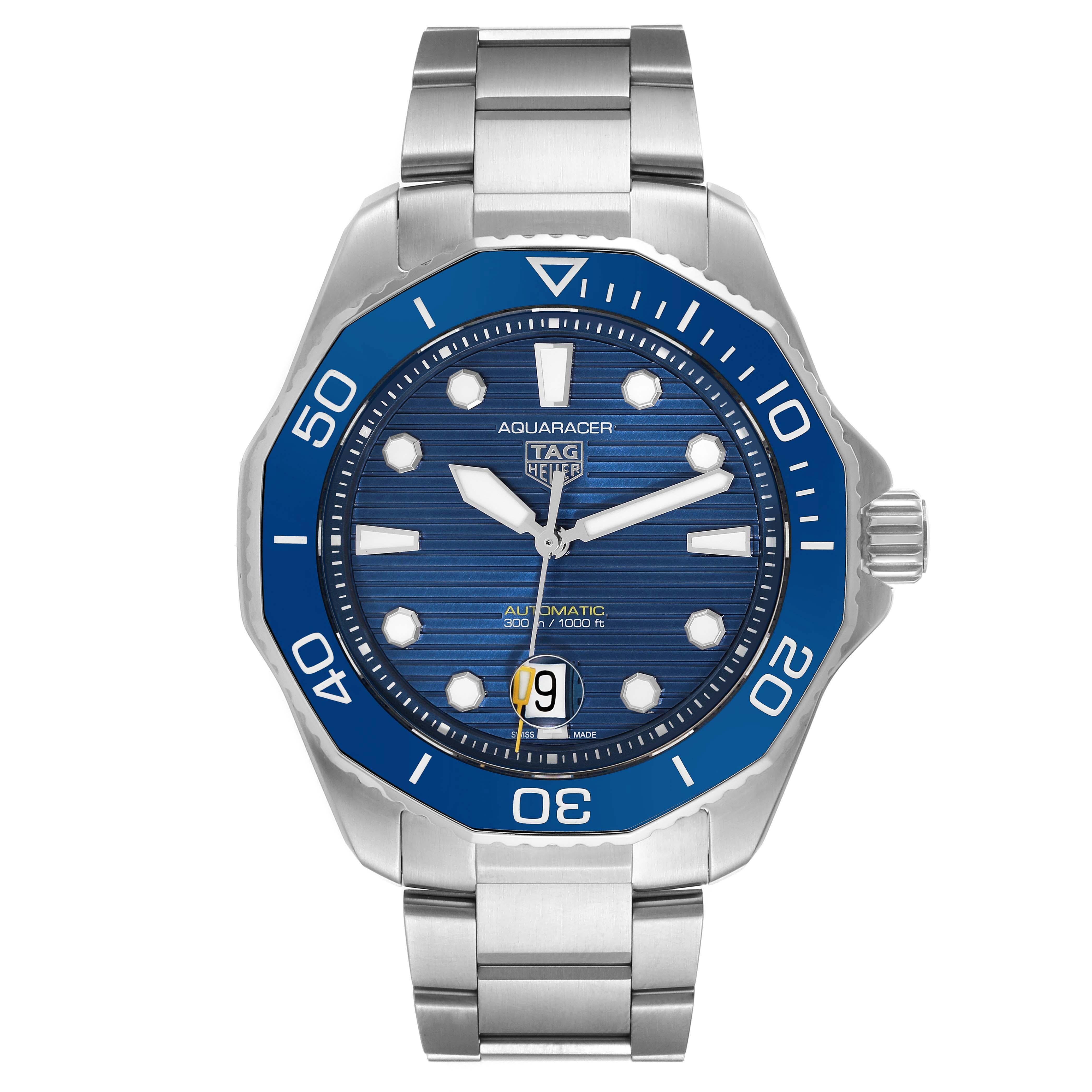 TAG Heuer Aquaracer Professional 300 Automatico 43 Mm - Orologio Subacqueo Di Lusso, Quadrante Blu Sunray, Cinturino In Gomma Blu, Vetro Zaffiro, Movimento Automatico Calibro 5 - 2