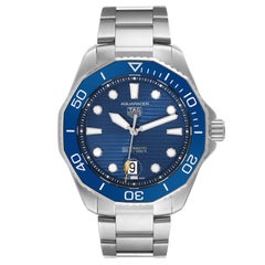 Tag Heuer Aquaracer Professional 300 Blue Dial Steel Mens Watch WBP201B Box Card