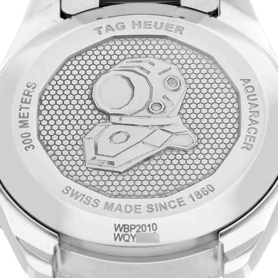Heuer Aquaracer Professional 300 GMT Blaues Zifferblatt Stahl-Herrenuhr WBP2010 im Angebot 3