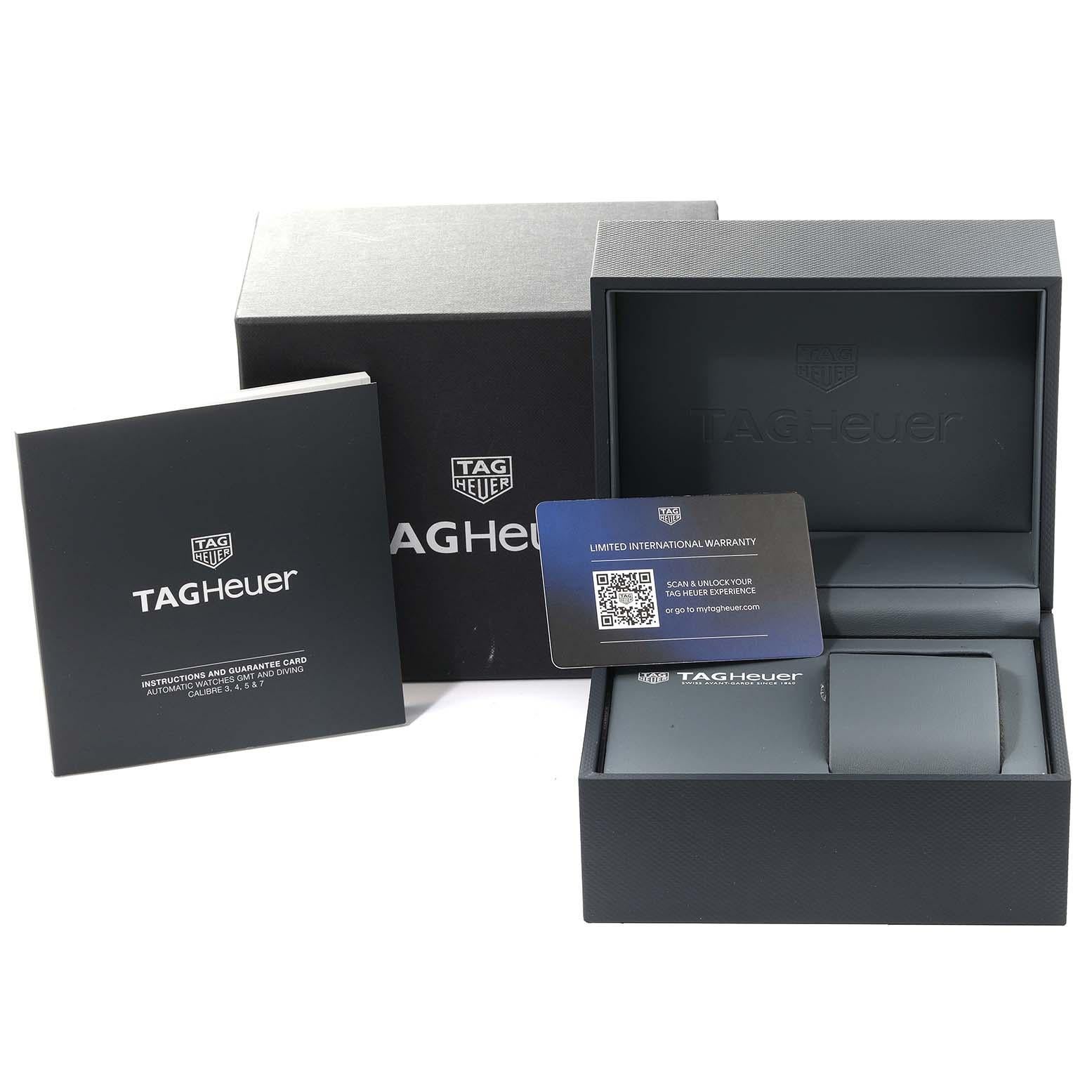 Tag Heuer Aquaracer Professional GMT Blue Dial Steel Mens Watch WBP2010 Box Card 5