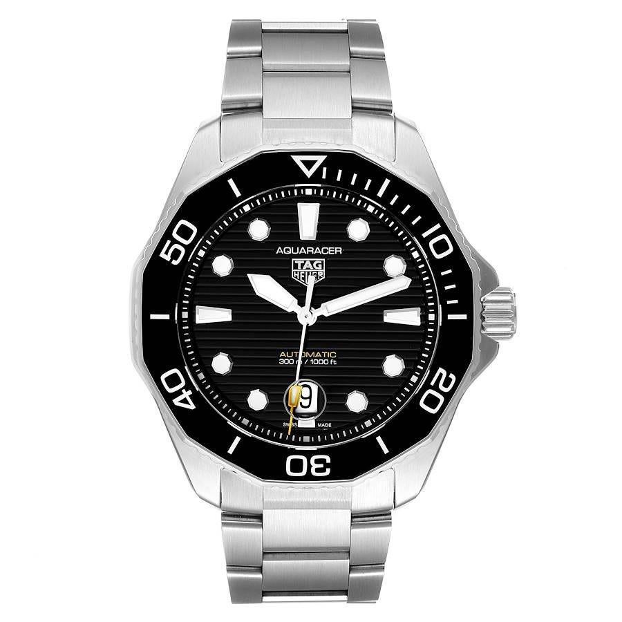 Tag Heuer Aquaracer Professional Steel Black Dial Mens Watch WBP201A Unworn. Automatic self-winding movement. Stainless steel case 43.0 mm in diameter. Stainless steel unidirectional rotating bezel. Scratch resistant sapphire crystal. Black dial