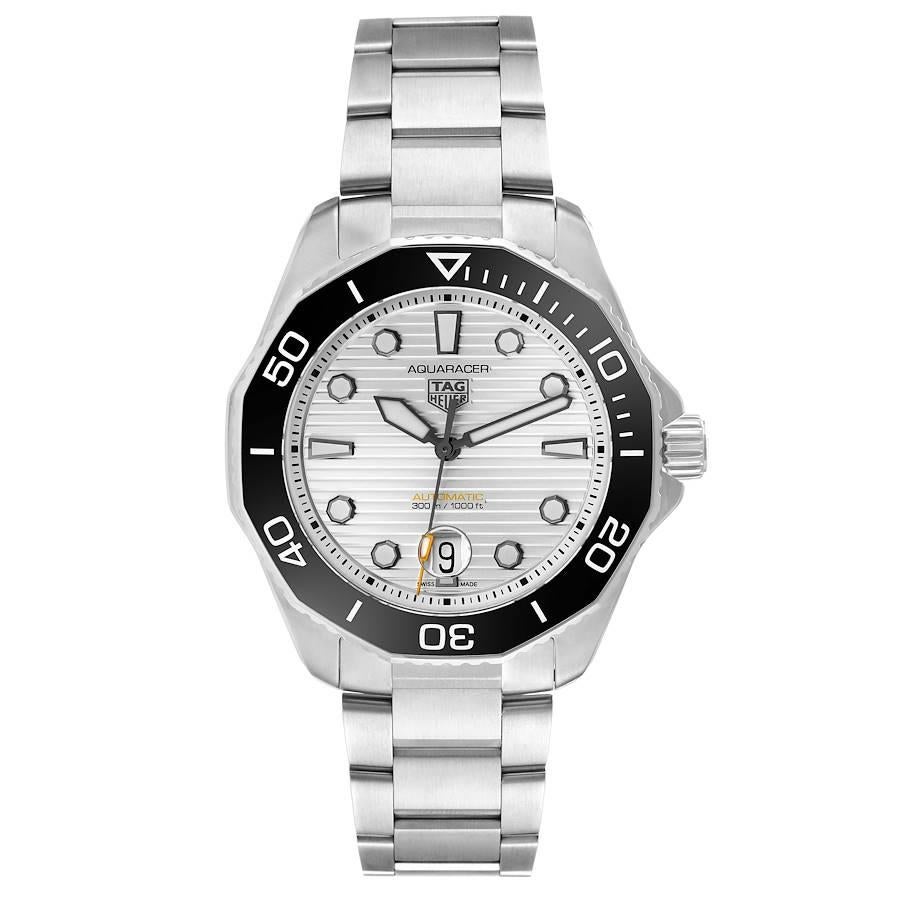 Tag Heuer Aquaracer Professional Steel Silver Dial Mens Watch WBP201C Unworn. Automatic self-winding movement. Stainless steel case 43.0 mm in diameter. Stainless steel unidirectional rotating bezel. Scratch resistant sapphire crystal. Silver dial