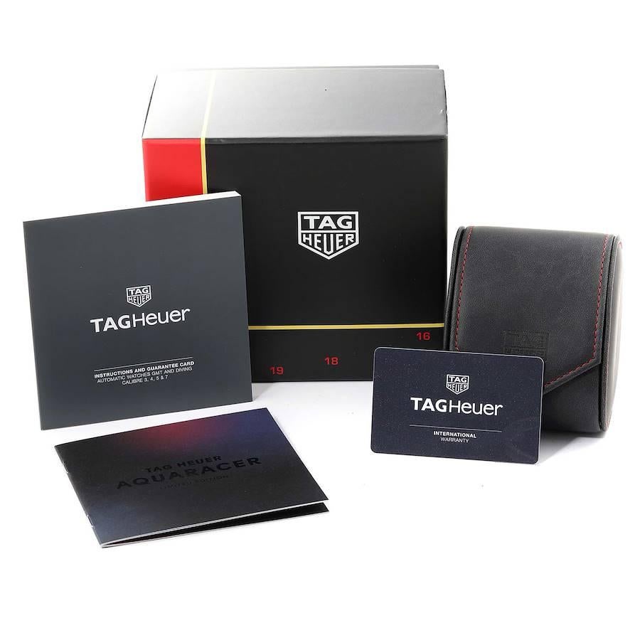 Tag Heuer Aquaracer Professional Titanium LE Mens Watch WBP208C Box Card For Sale 4