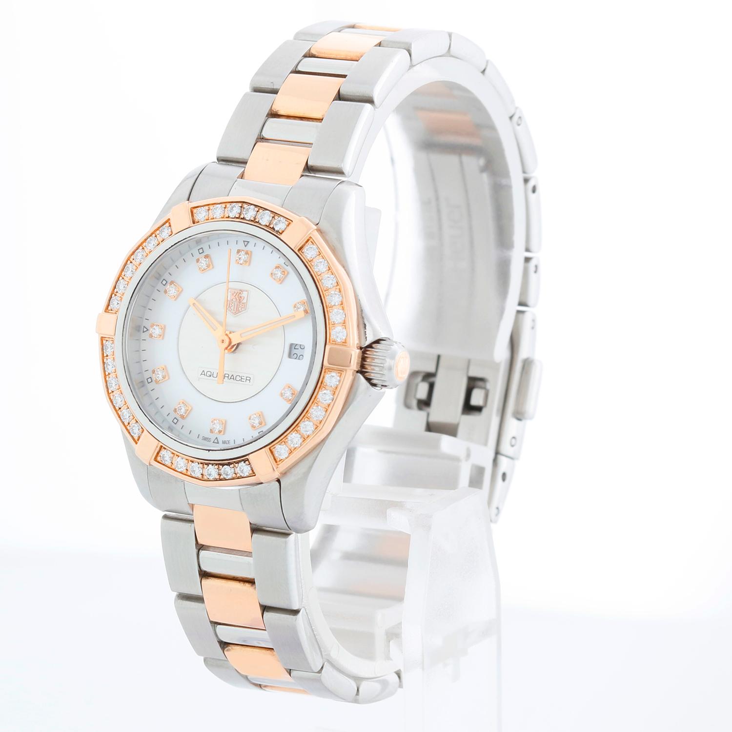 Tag Heuer Aquaracer Quartz Rose Gold & Steel Ladies WAP1452.BD0837 1