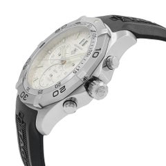 TAG Heuer Aquaracer Silver Dial Steel Rubber Quartz Men's Watch CAF101F.FT8011