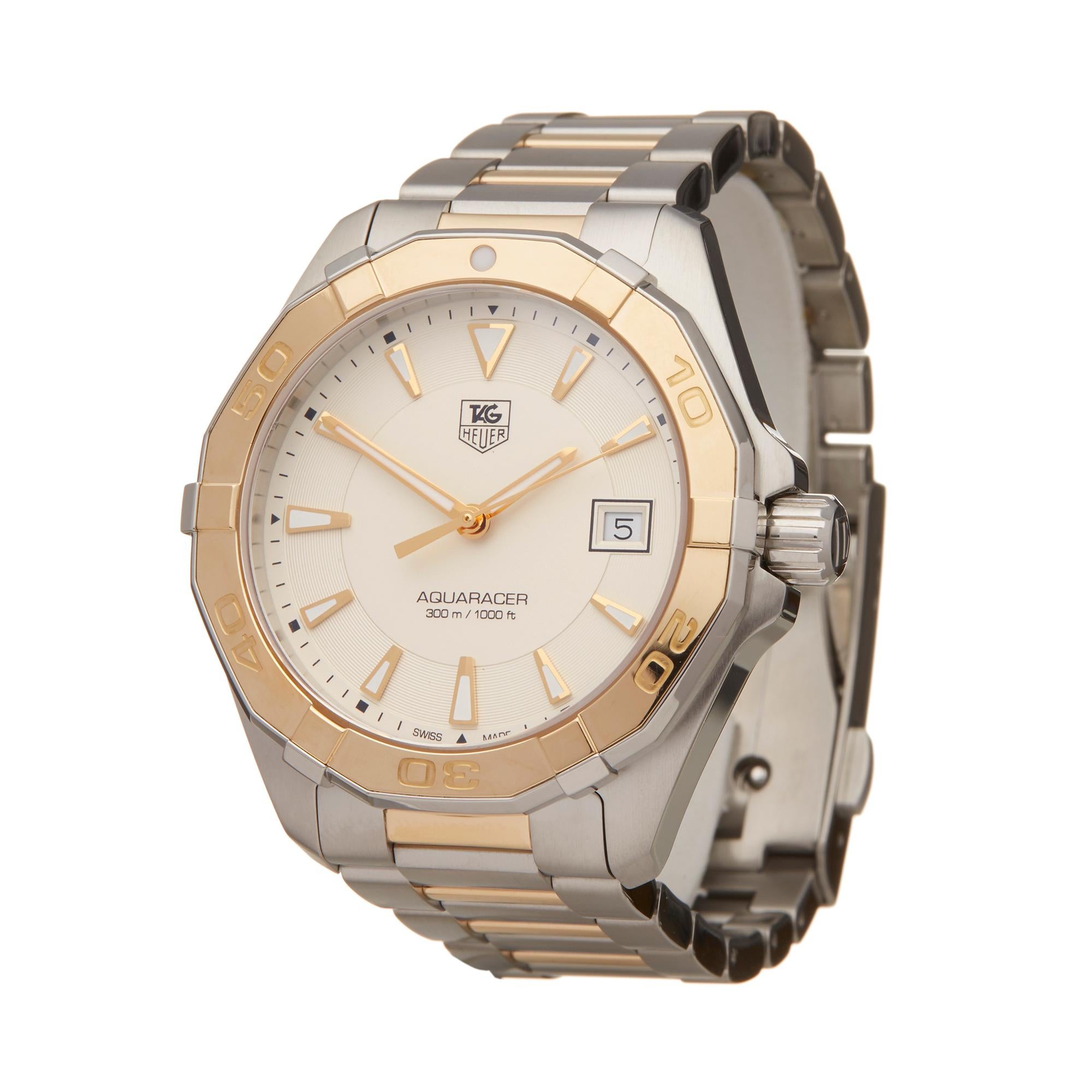 Reference: W5975
Manufacturer: Tag Heuer
Model: Aquaracer
Model Number: WAY1151.BD0912
Age: Circa 2010's
Gender: Men's
Box and Papers: Presentation Box and Guarantee
Dial: White Baton
Glass: Sapphire Crystal
Movement: Quartz
Water Resistance: To