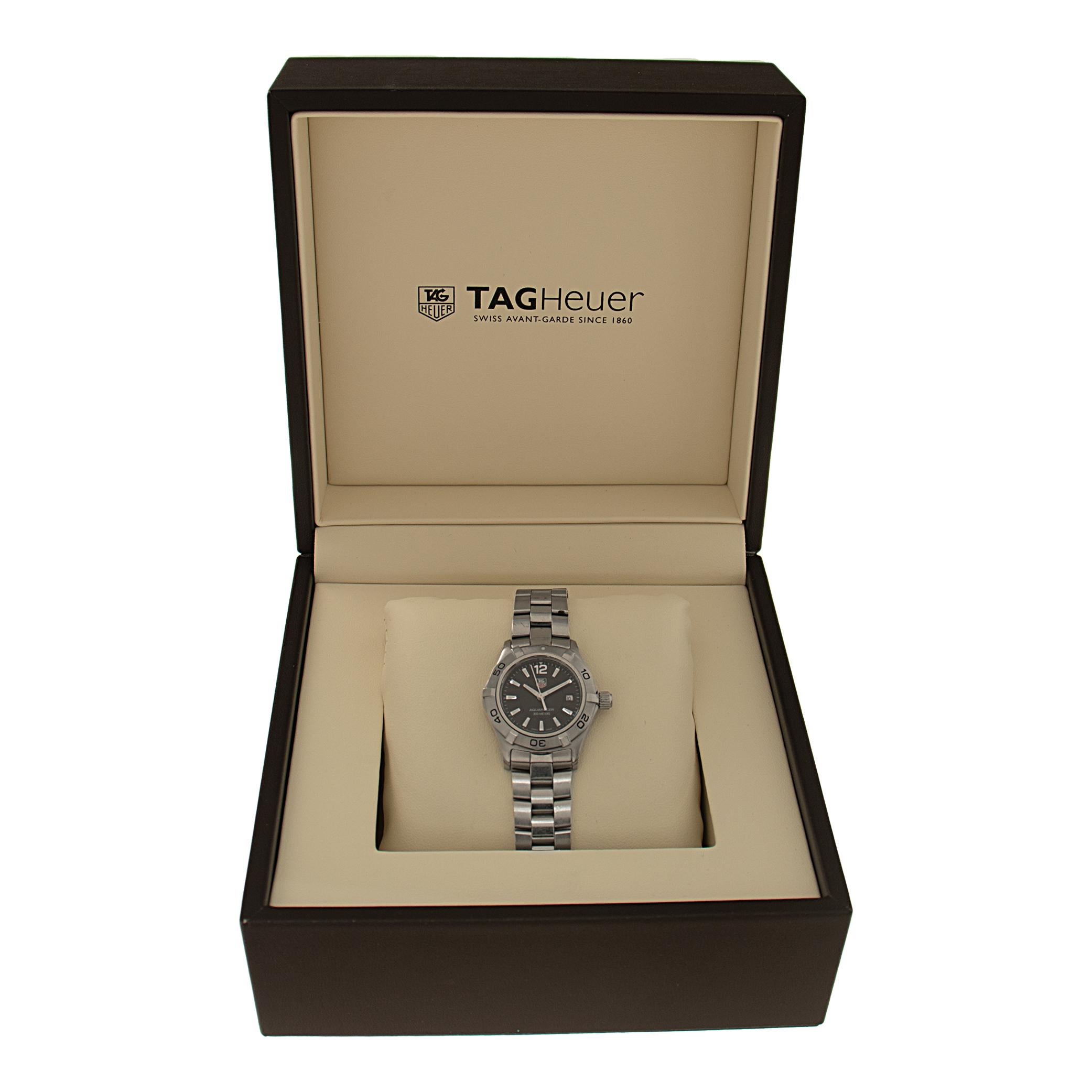 Montre-bracelet Aquaracer à quartz en acier inoxydable Tag Heuer Réf waf1410 2