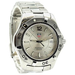 TAG Heuer Aquaracer Montre-bracelet en acier inoxydable argentée Ref WAF 112