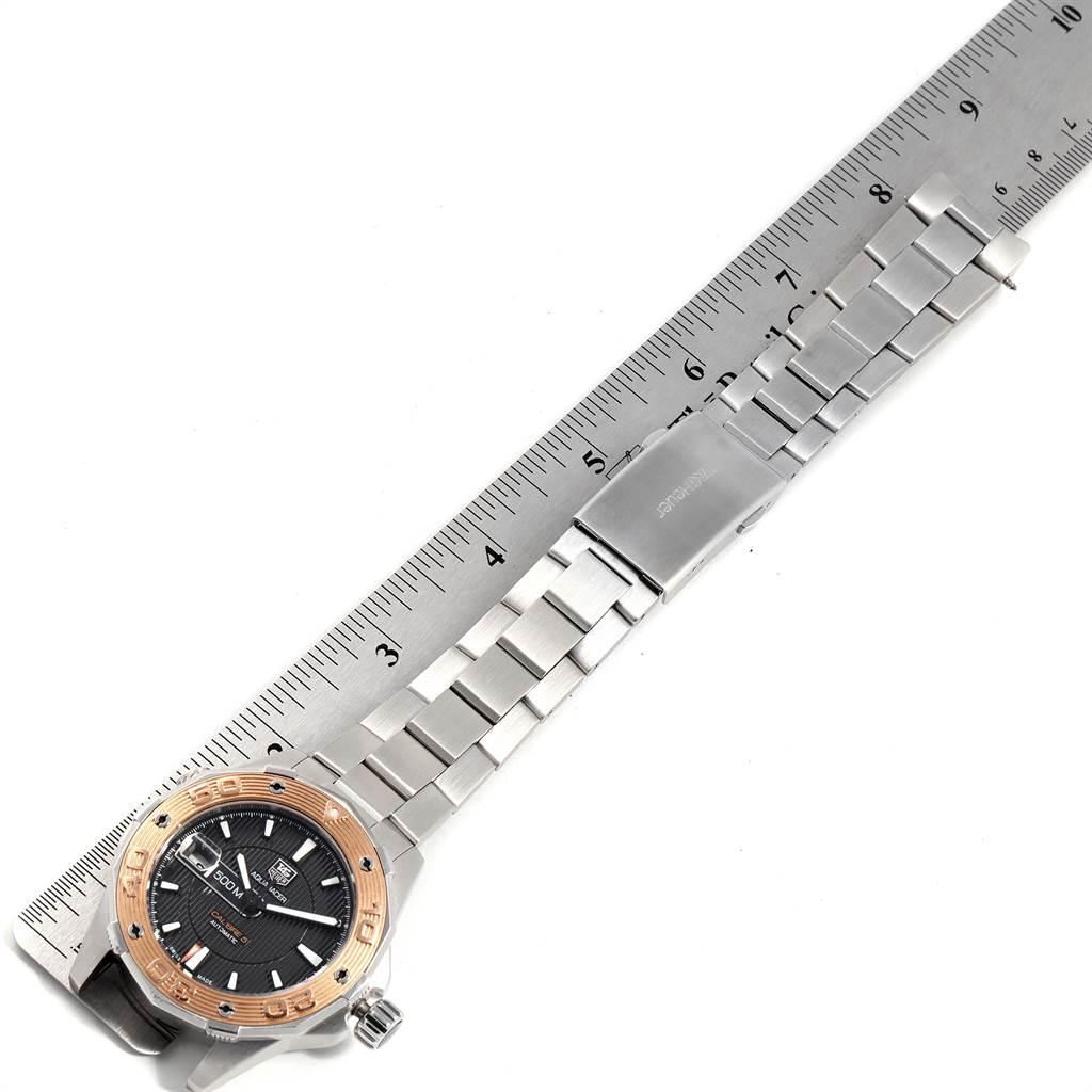 TAG Heuer Aquaracer Steel 18 Karat Rose Gold Men's Watch WAJ2150 For Sale 3