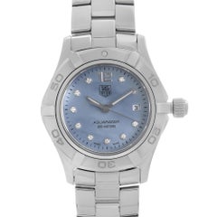 TAG Heuer Aquaracer Steel Blue Diamond Dial Quartz Ladies Watch WAF1419.BA0824