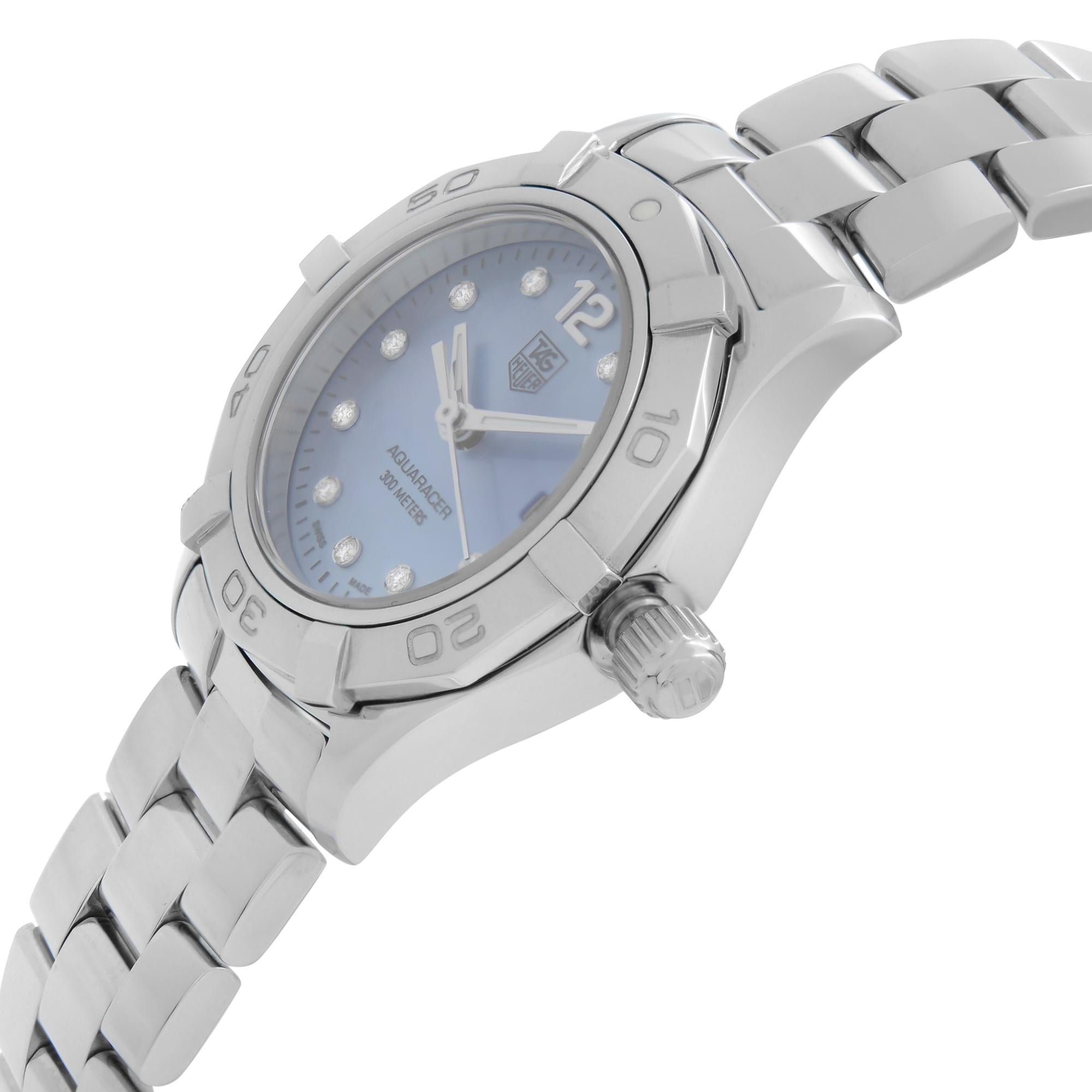 tag heuer women's aquaracer blue dial