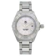 TAG Heuer Montre pour femme Aquaracer en acier avec cadran MOP blanc et quartz WAY1412.BA0920