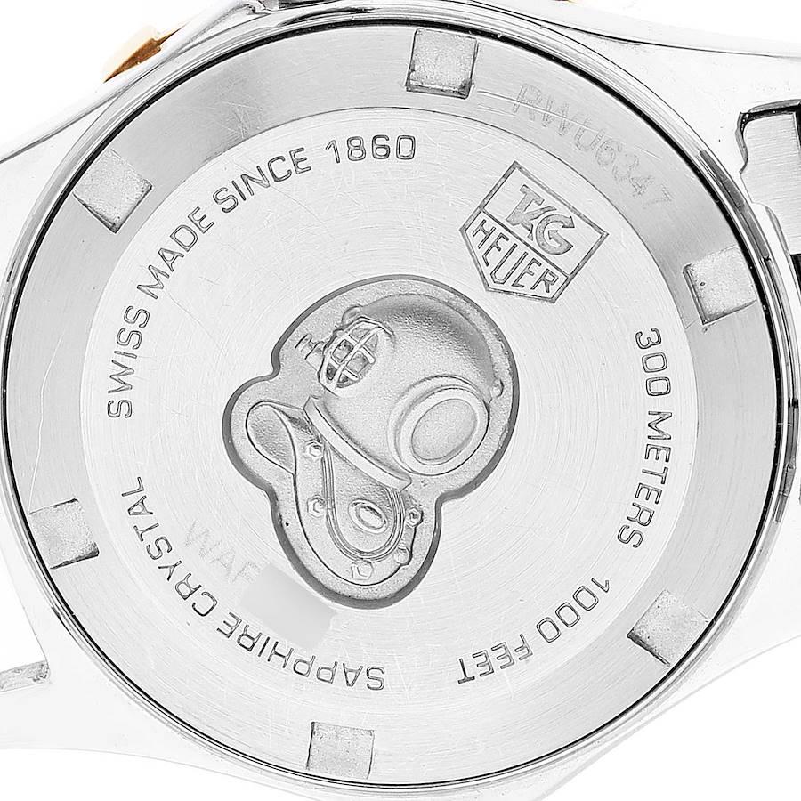 TAG Heuer Aquaracer Stahl Gelbgold MOP Diamant Damenuhr WAF1450 Kartene im Angebot 3