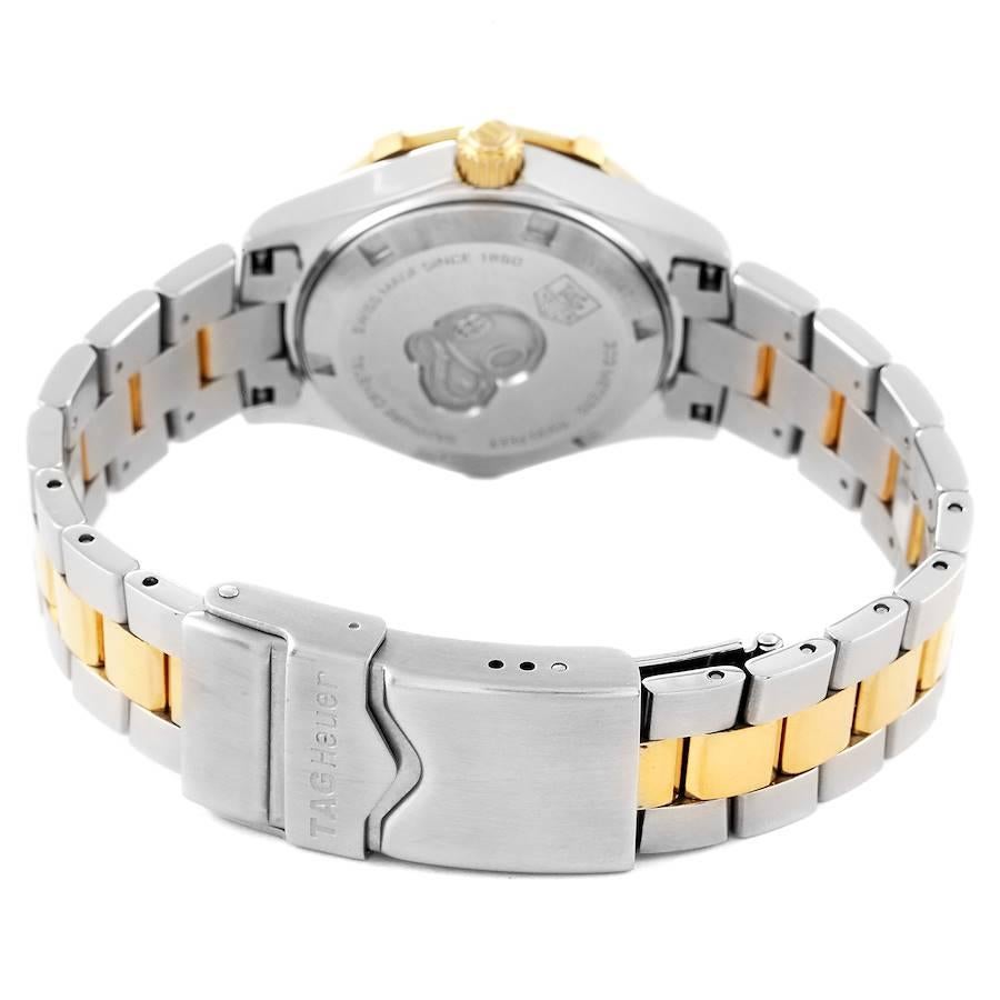 TAG Heuer Aquaracer Stahl Gelbgold MOP Diamant Damenuhr WAF1450 Kartene im Angebot 4