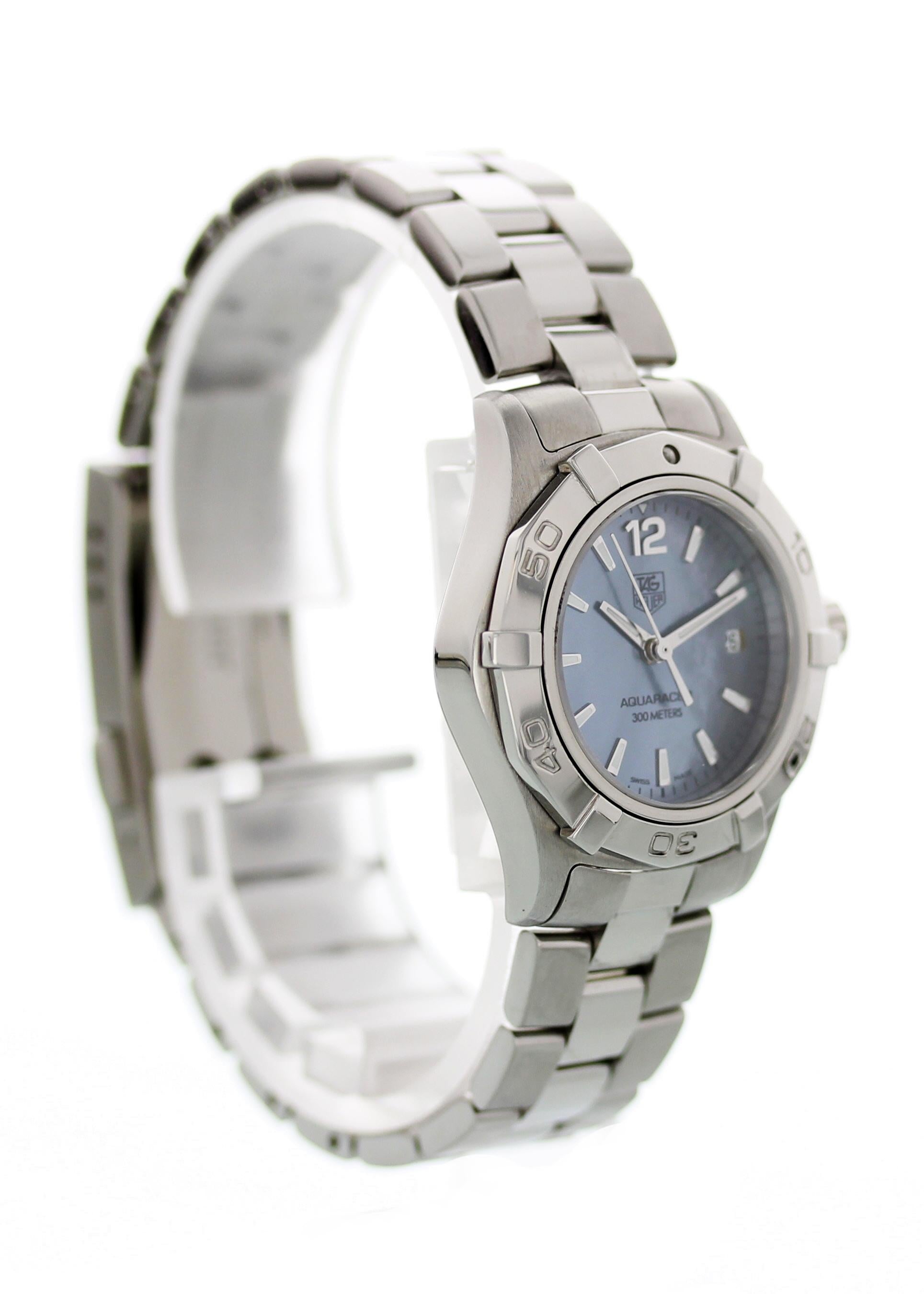 TAG Heuer Aquaracer WAF1417 Ladies Watch Original Box In Excellent Condition In New York, NY
