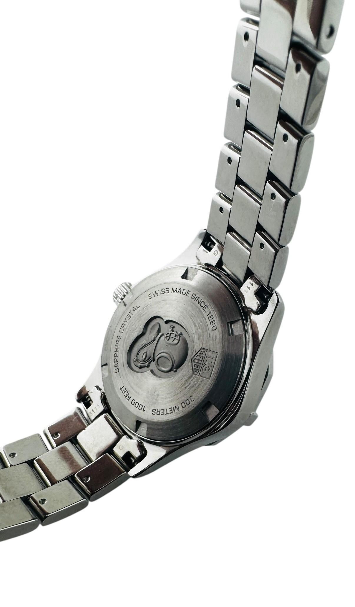 TAG Heuer Aquaracer WAF141G Ladies Diamond Watch MOP #23252 en vente 4