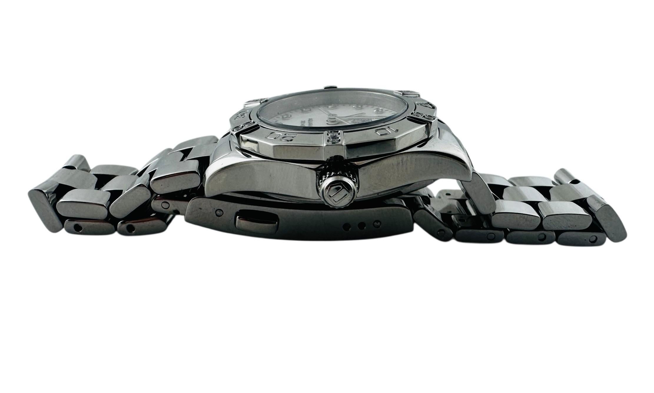 TAG Heuer Aquaracer WAF141G Ladies Diamond Watch MOP #23252 Pour femmes en vente