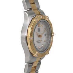 TAG Heuer Aquaracer WAF1451 Womens Quartz Watch Mother of Pearl Dial Two-Tone SS