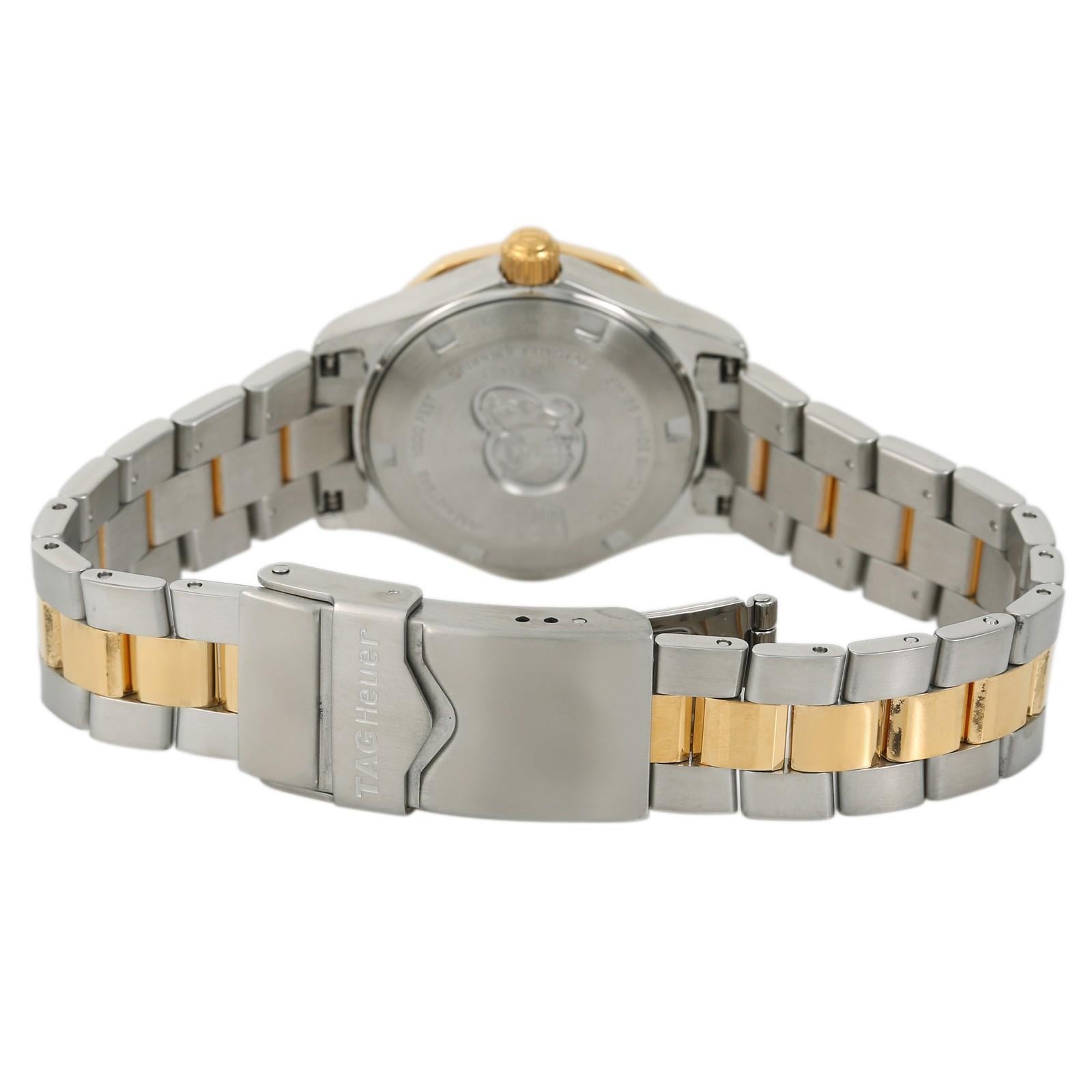 Contemporary TAG Heuer Aquaracer WAF1451 Womens Quartz Watch Mother of Pearl Dial Two-Tone SS For Sale