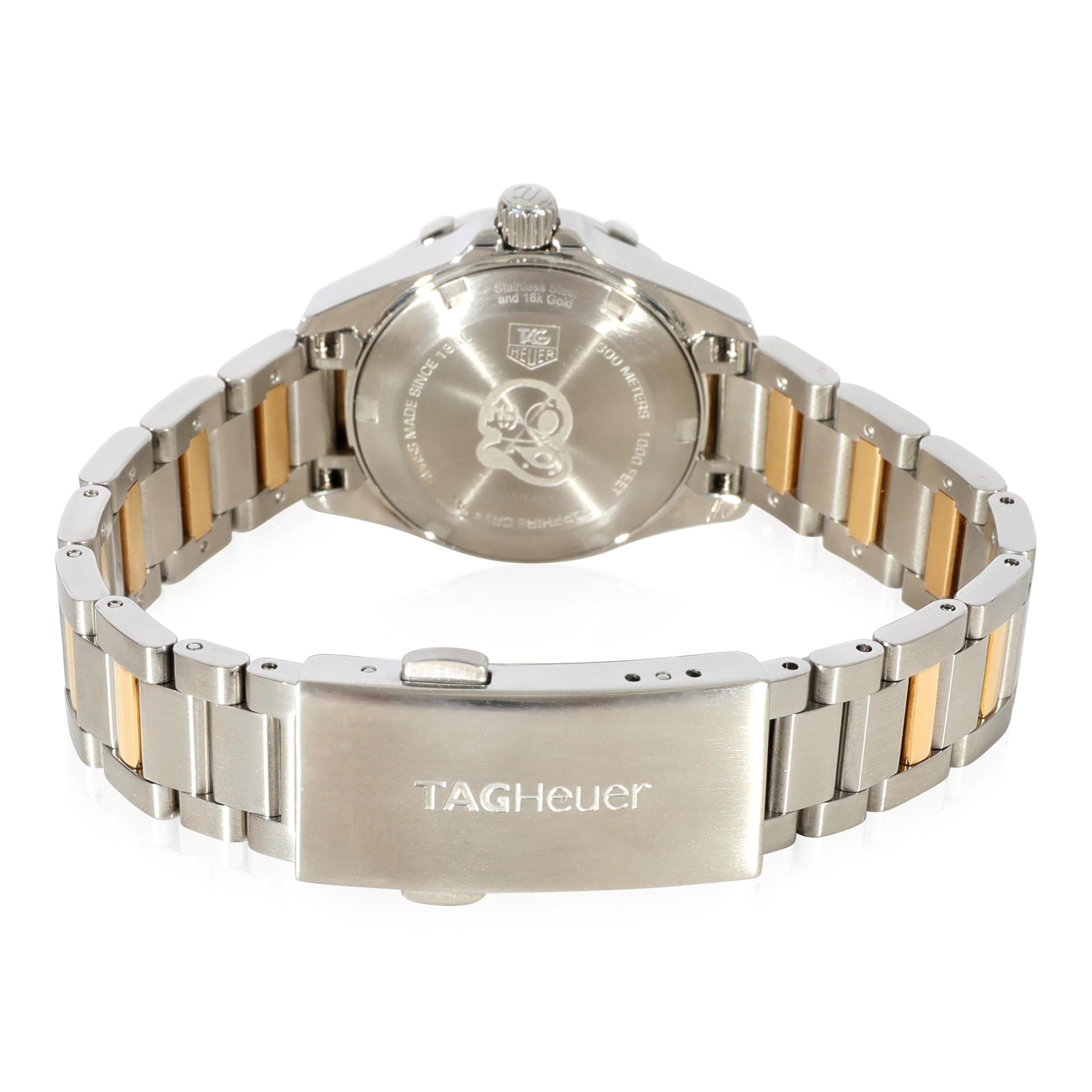Tag Heuer Aquaracer WAY1451.BD0922 Women's Watch in  Stainless Steel/Yellow Gold

SKU: 125843

PRIMARY DETAILS
Brand: Tag Heuer
Model: Aquaracer
Country of Origin: Switzerland
Movement Type: Quartz: Battery
Year of Manufacture: 2010-2019
Condition: