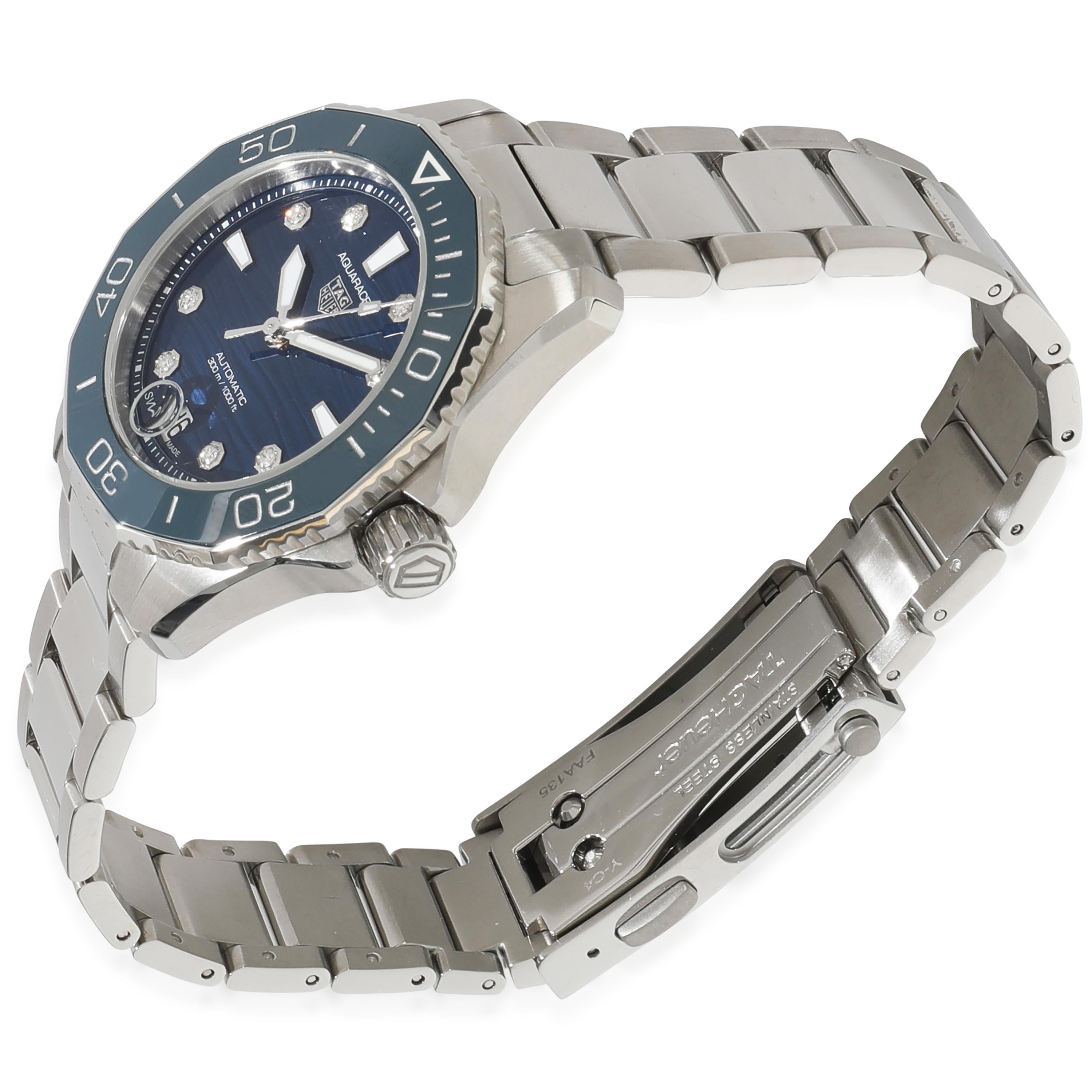Tag Heuer Aquaracer WBP231B.BA0618 Unisex Watch in  Stainless Steel 0.08 CTW In Excellent Condition For Sale In New York, NY