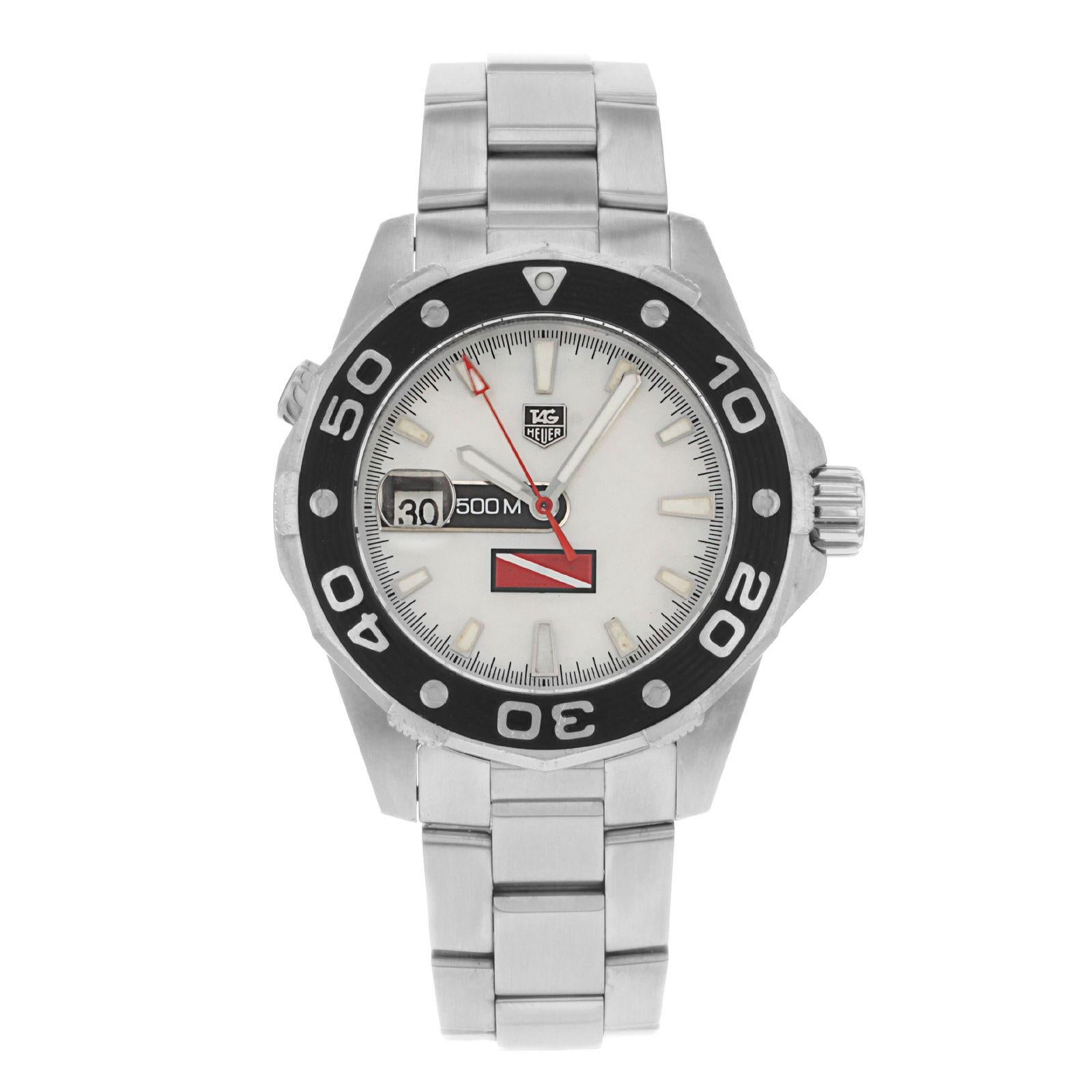 TAG Heuer Aquaracer White Dial Steel Automatic Men's Watch WAJ211A.BA0870