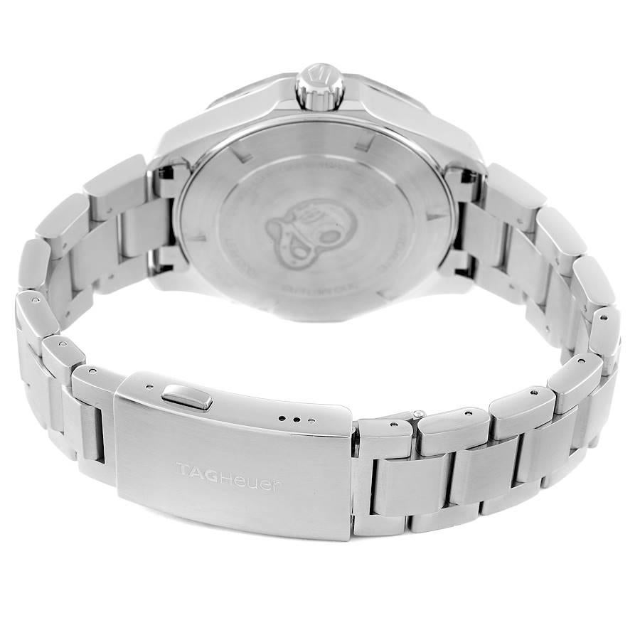 Men's Tag Heuer Aquaracer White Dial Steel Mens Watch WAY2013 Box Card For Sale