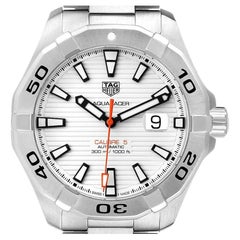 Tag Heuer Aquaracer White Dial Steel Mens Watch WAY2013 Box Card