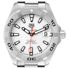 Tag Heuer Aquaracer White Dial Steel Mens Watch WBD2111 Box Papers