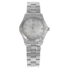 Used TAG Heuer Aquaracer White Mother of Pearl Dial Steel Ladies Watch WAF1312.BA0817