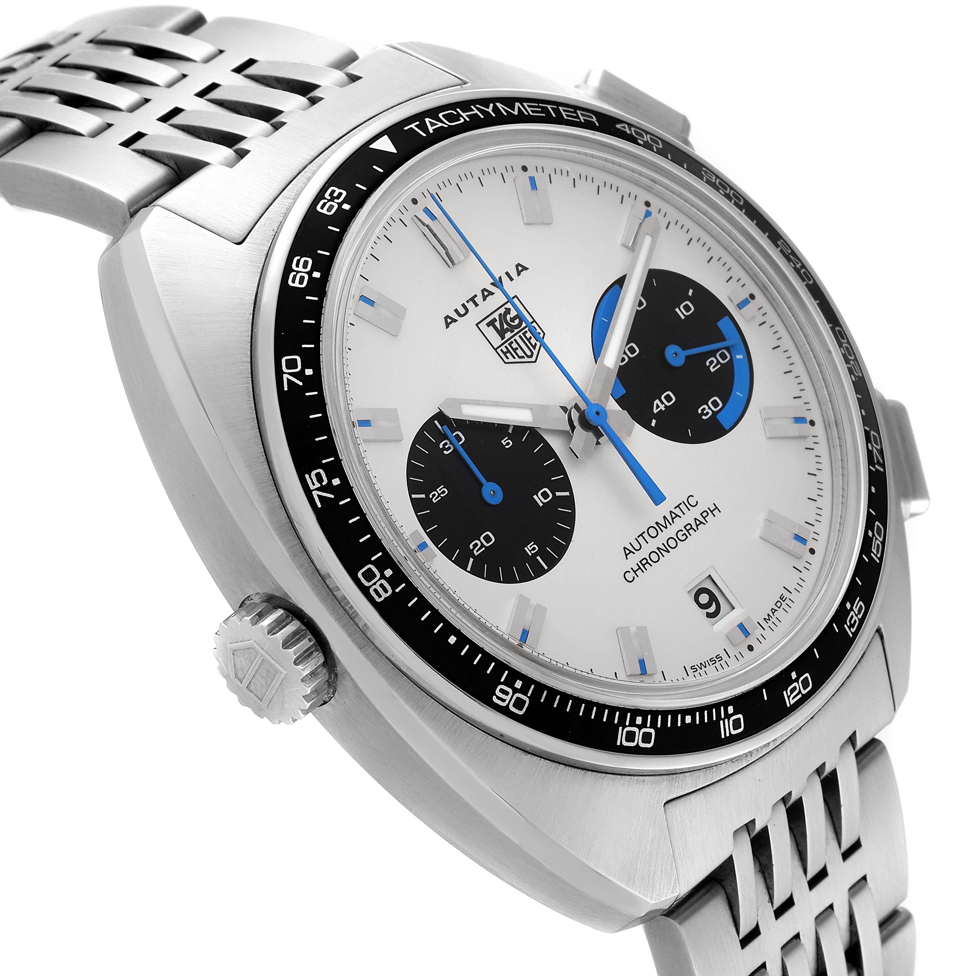 Tag Heuer Autavia Automatic Chronograph Steel Mens Watch CY2110 For Sale at  1stDibs
