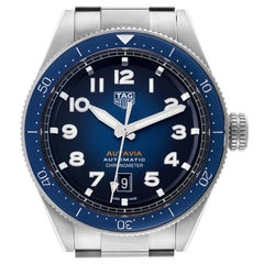 Tag Heuer Autavia Calibre 5 Esfera azul Reloj de acero para caballero WBE5116 Tarjeta de caja