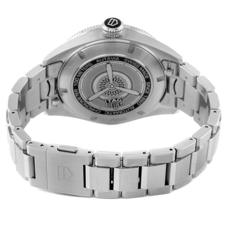 Tag Heuer Autavia Calibre 5 Automatic Olive Green Dial Green Leather Strap Watch for Men - WBE5190.FC8268