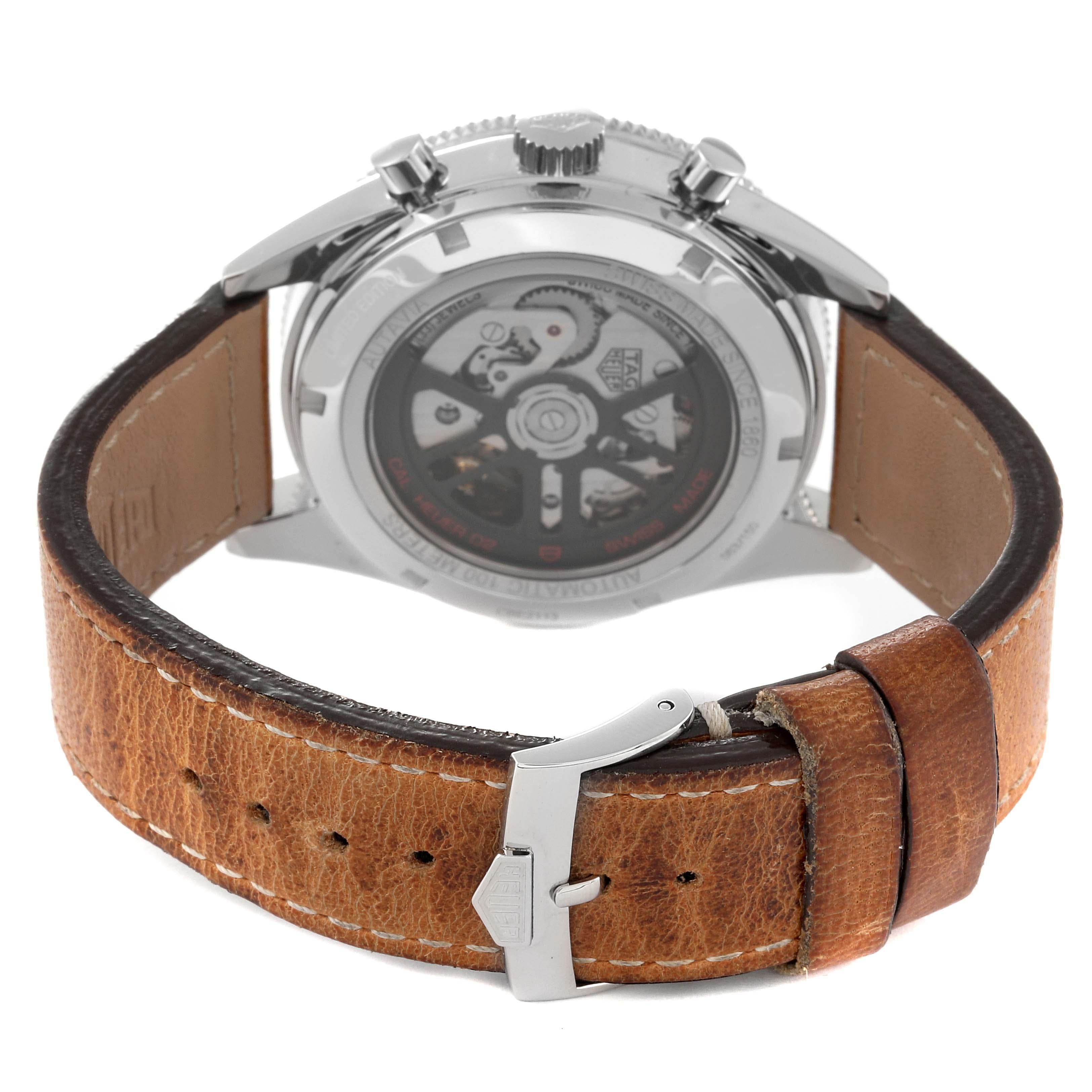 Men's Tag Heuer Autavia Limited Edition UAE Chronograph Steel Mens Watch CBE2113