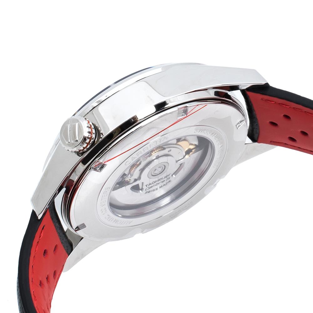TAG Heuer Black Carrera Drive Time WAR2A10.FC6337 Men's Wristwatch 43 mm In New Condition In Dubai, Al Qouz 2