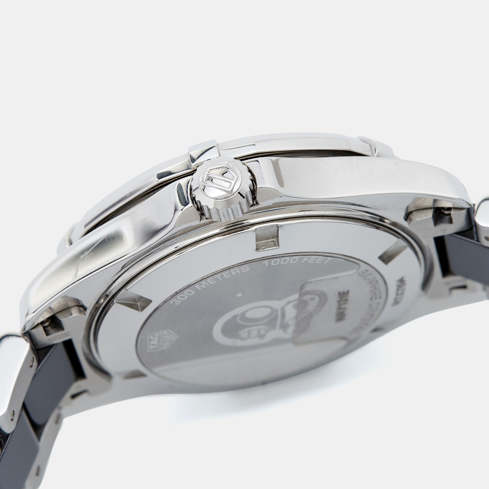 TAG Heuer Black Diamond    Aquaracer WAY131E.BA0913 Women's Wristwatch 35 mm In Excellent Condition For Sale In Dubai, Al Qouz 2