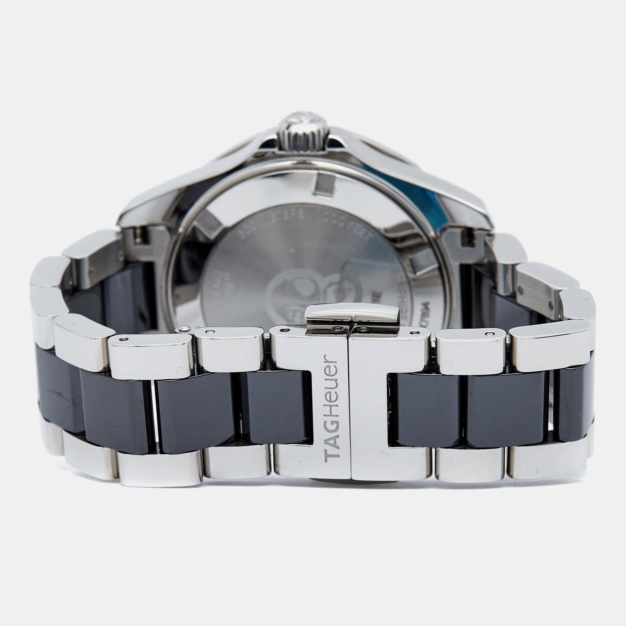 TAG Heuer Black Diamond    Aquaracer WAY131E.BA0913 Women's Wristwatch 35 mm For Sale 3