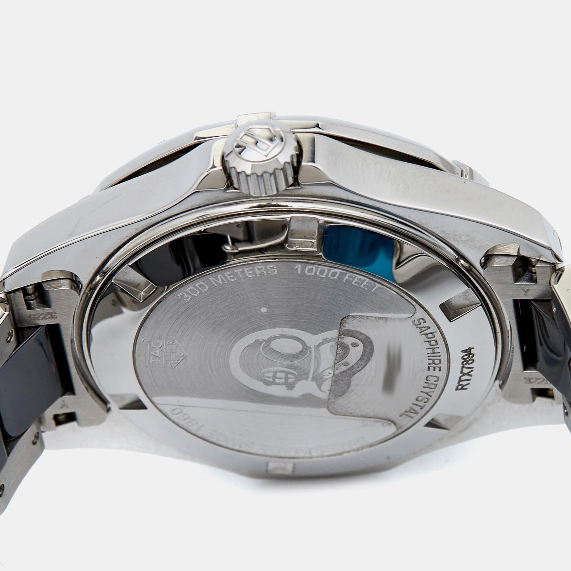 TAG Heuer Black Diamond    Aquaracer WAY131E.BA0913 Women's Wristwatch 35 mm For Sale 4