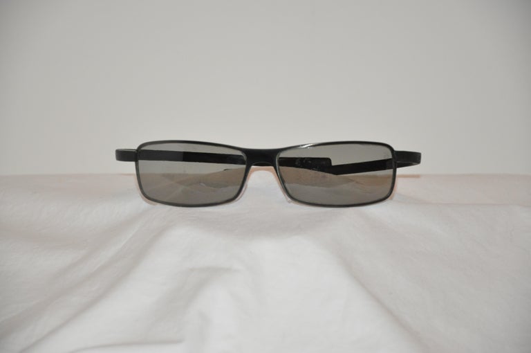 Tag Heuer Black Metal Frame with Rubber Wrap-Around Arms Sunglasses For  Sale at 1stDibs