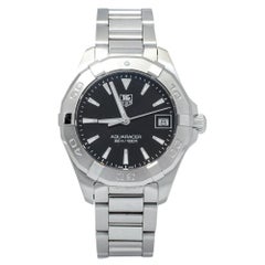 Tag Heuer Black Stainless Aquaracer WAY1310.BA0915 Women's Wristwatch 32 mm