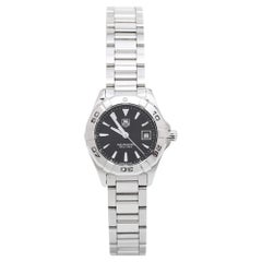 Montre-bracelet Tag Heuer Aquaracer en acier inoxydable noir pour femme WAY1410.BA0920, 27 mm