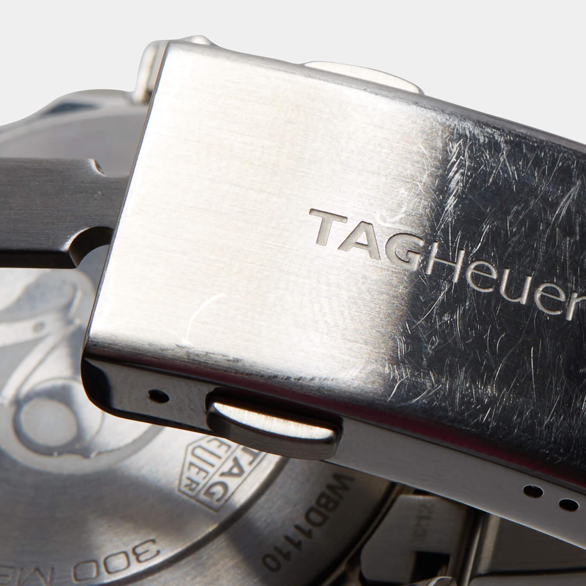TAG Heuer Black Stainless Steel Aquaracer WBD1110.BA0928 Men's Wristwatch 41 mm 3