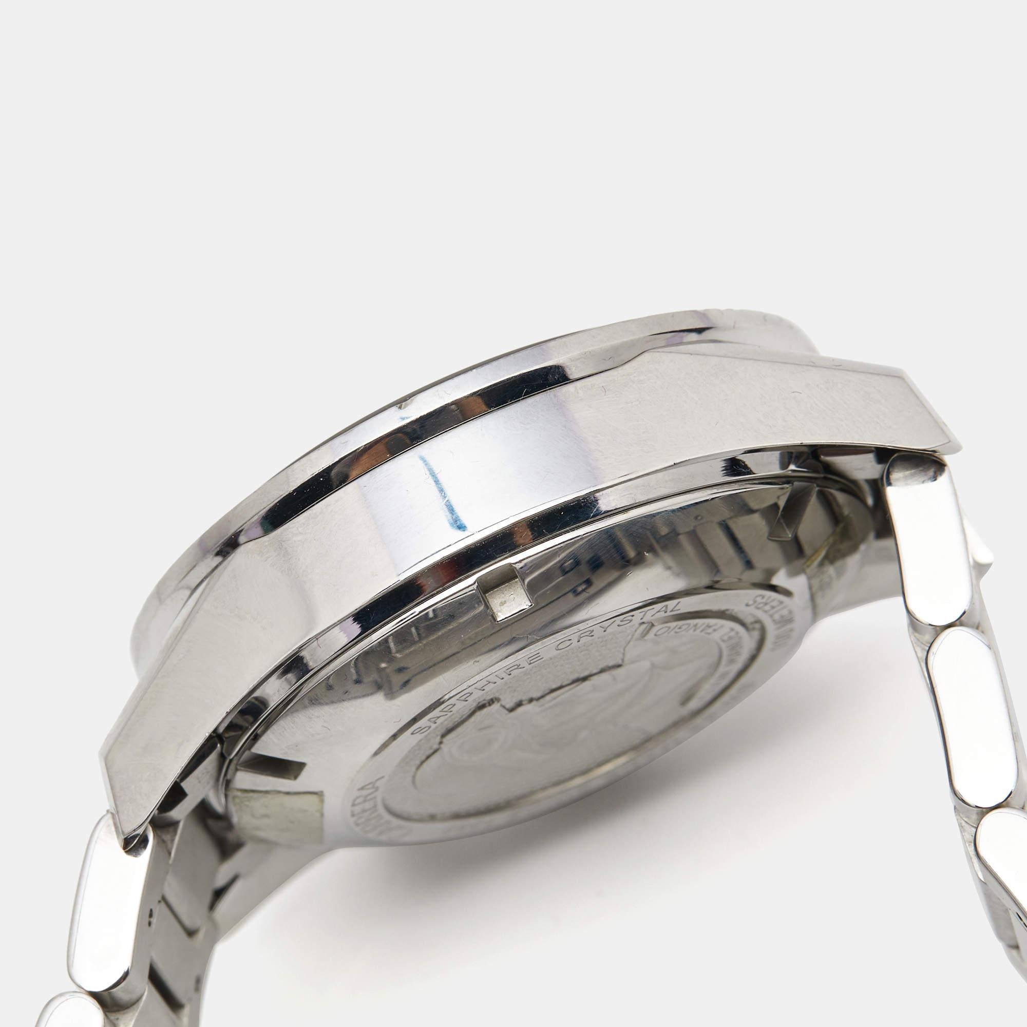 TAG Heuer Black Stainless Steel Carrera CV201AL.BA0723 Men's Wristwatch 41 mm In Good Condition In Dubai, Al Qouz 2