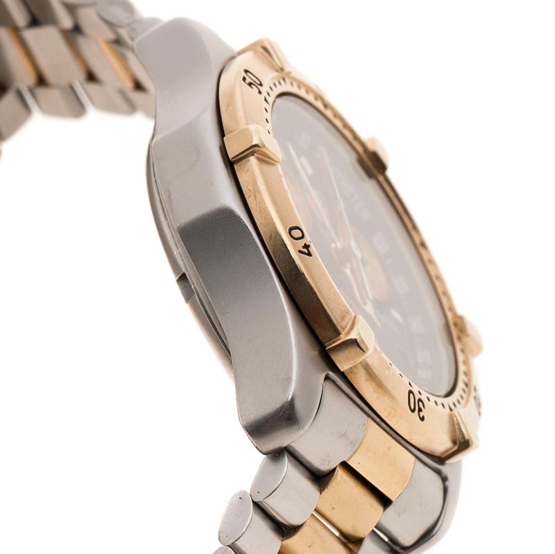 Tag Heuer Black Stainless Steel Professional 200 CE1120 Men's Wristwatch 38 mm In Good Condition In Dubai, Al Qouz 2