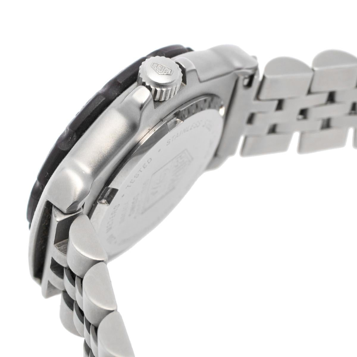 Tag Heuer Black Stainless Steel Professional F1 WA1414 Women's Wristwatch 28 mm In Good Condition In Dubai, Al Qouz 2