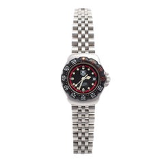Tag Heuer Black Stainless Steel Professional F1 WA1414 Women's Wristwatch 28 mm