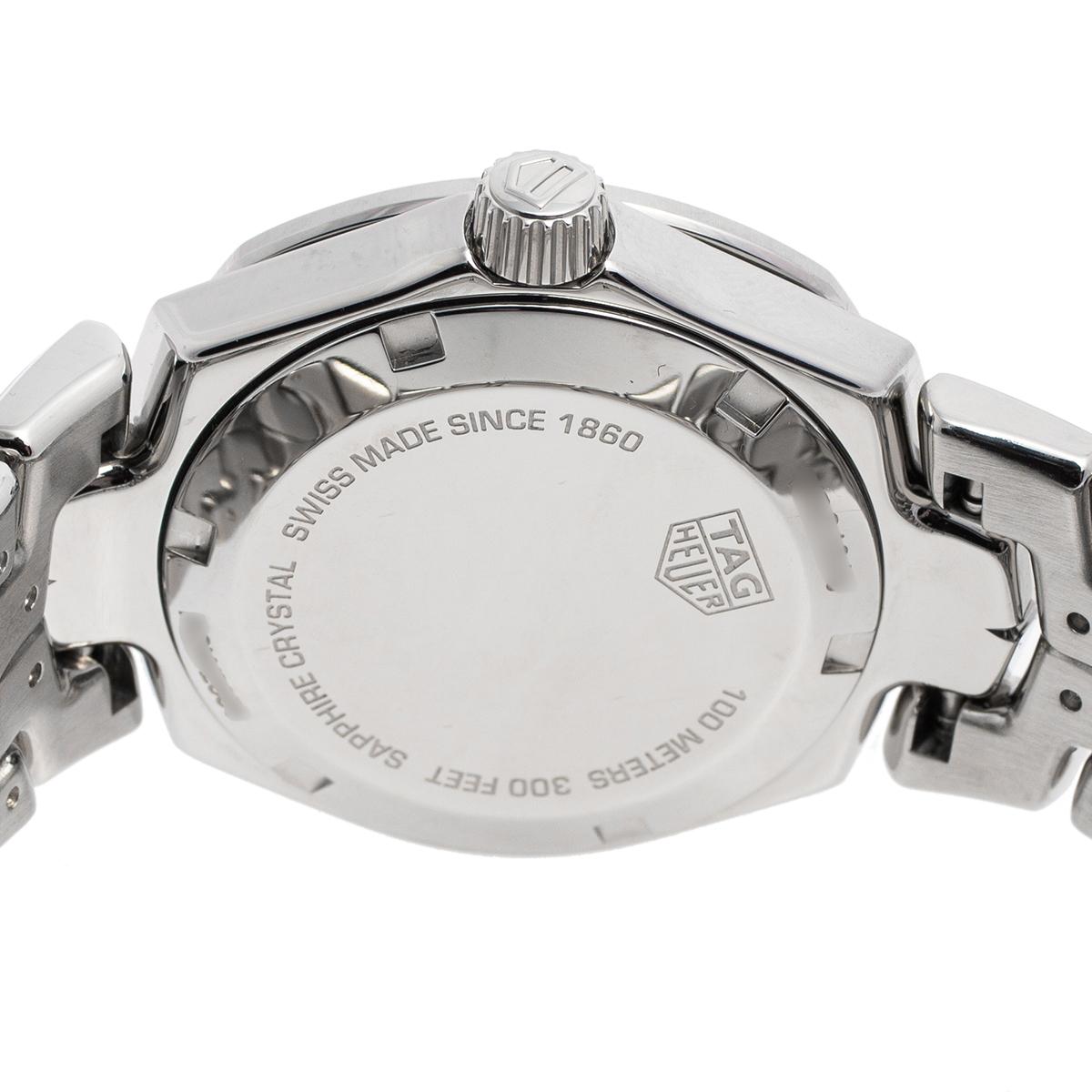 tag heuer ladies link diamond bezel mother of pearl