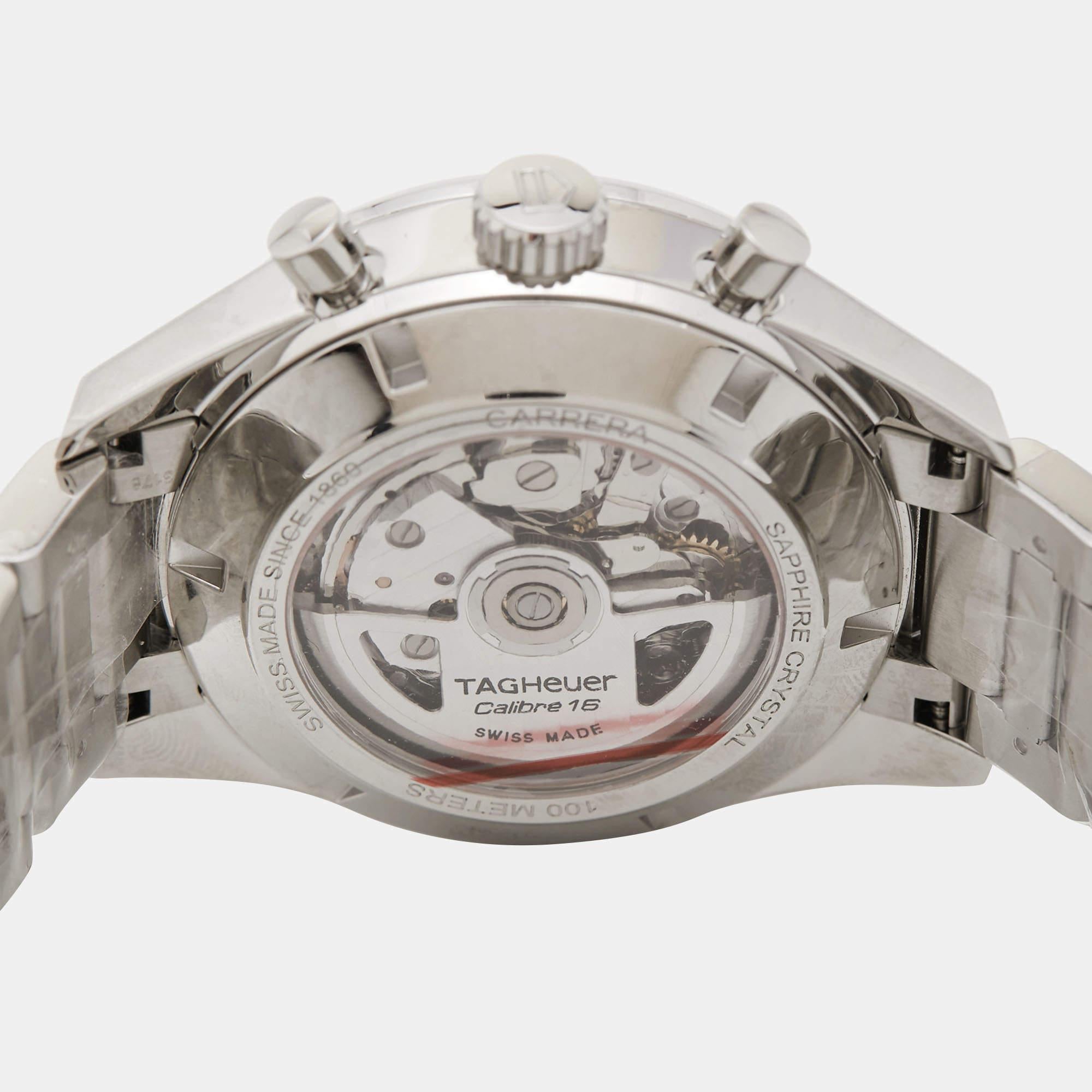 TAG Heuer Blue Stainless Steel Carrera CBK2112 Men's Wristwatch 41 mm 2