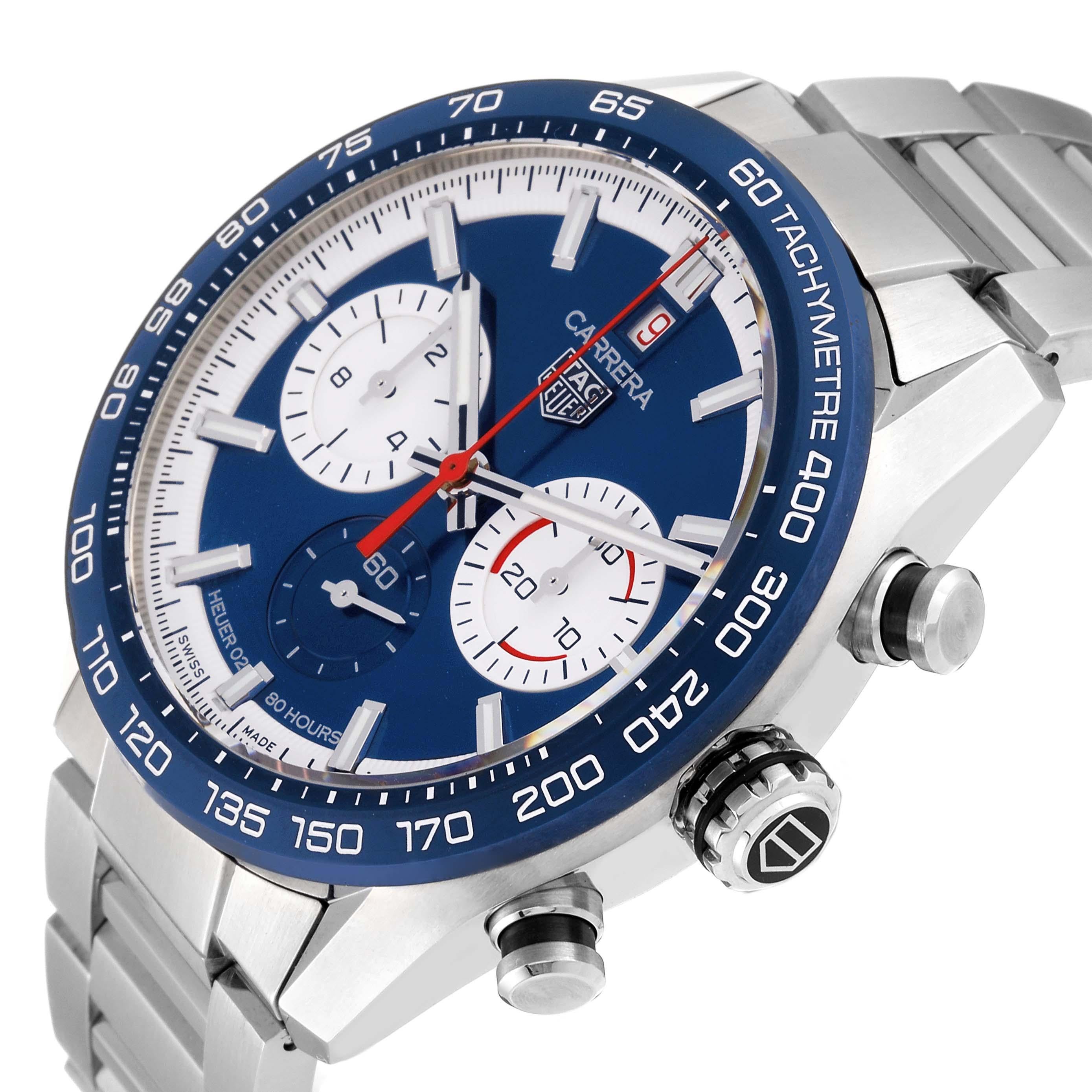Men's Tag Heuer Carrera 160 Years Anniversary Steel Mens Watch CBN2A1E Box Card For Sale
