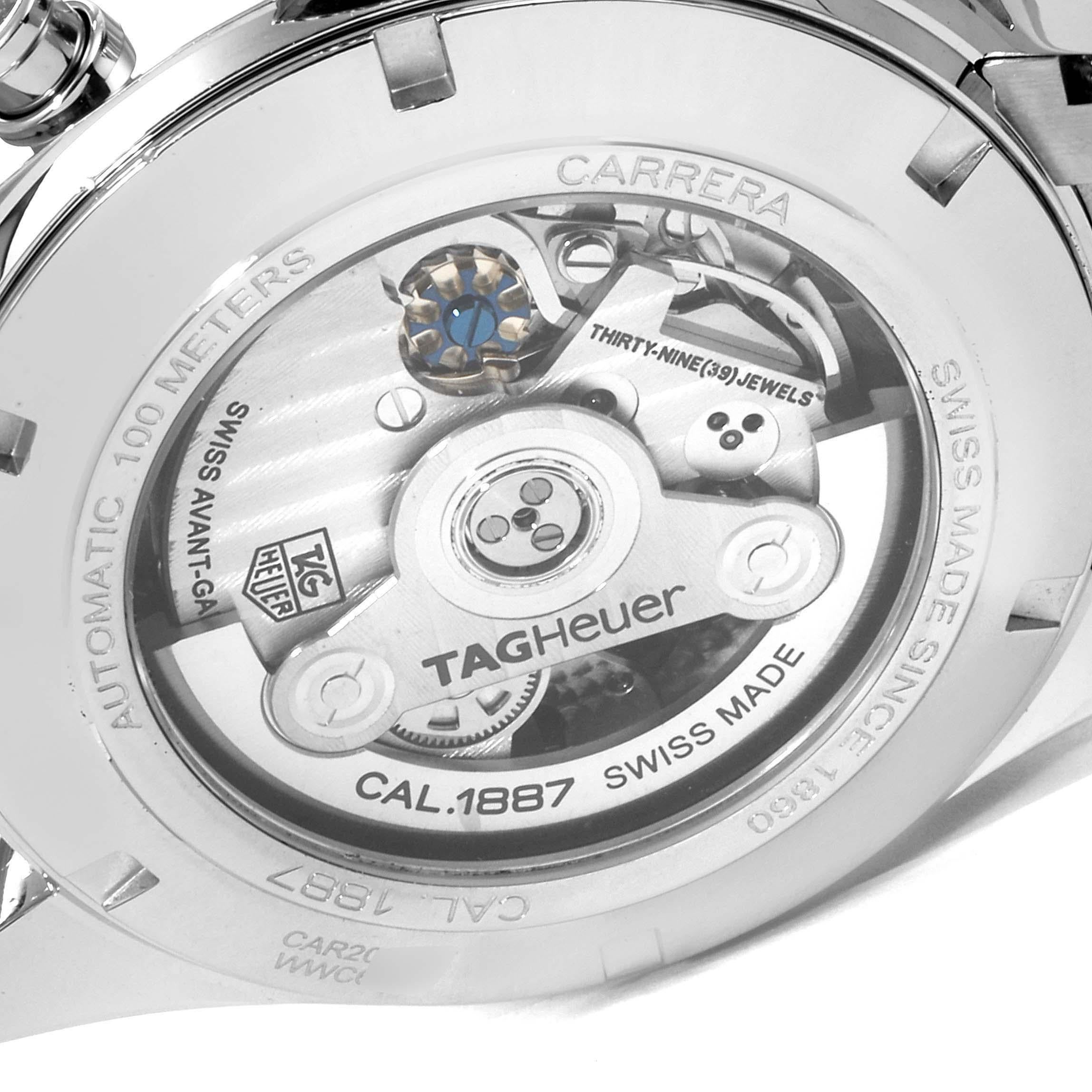 Men's Tag Heuer Carrera 1887 Grey Dial Chronograph Mens Watch CAR2013
